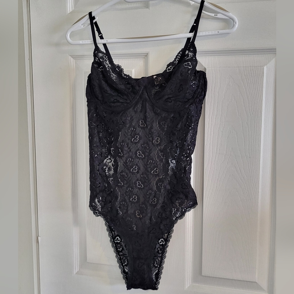 Black lace bodysuit